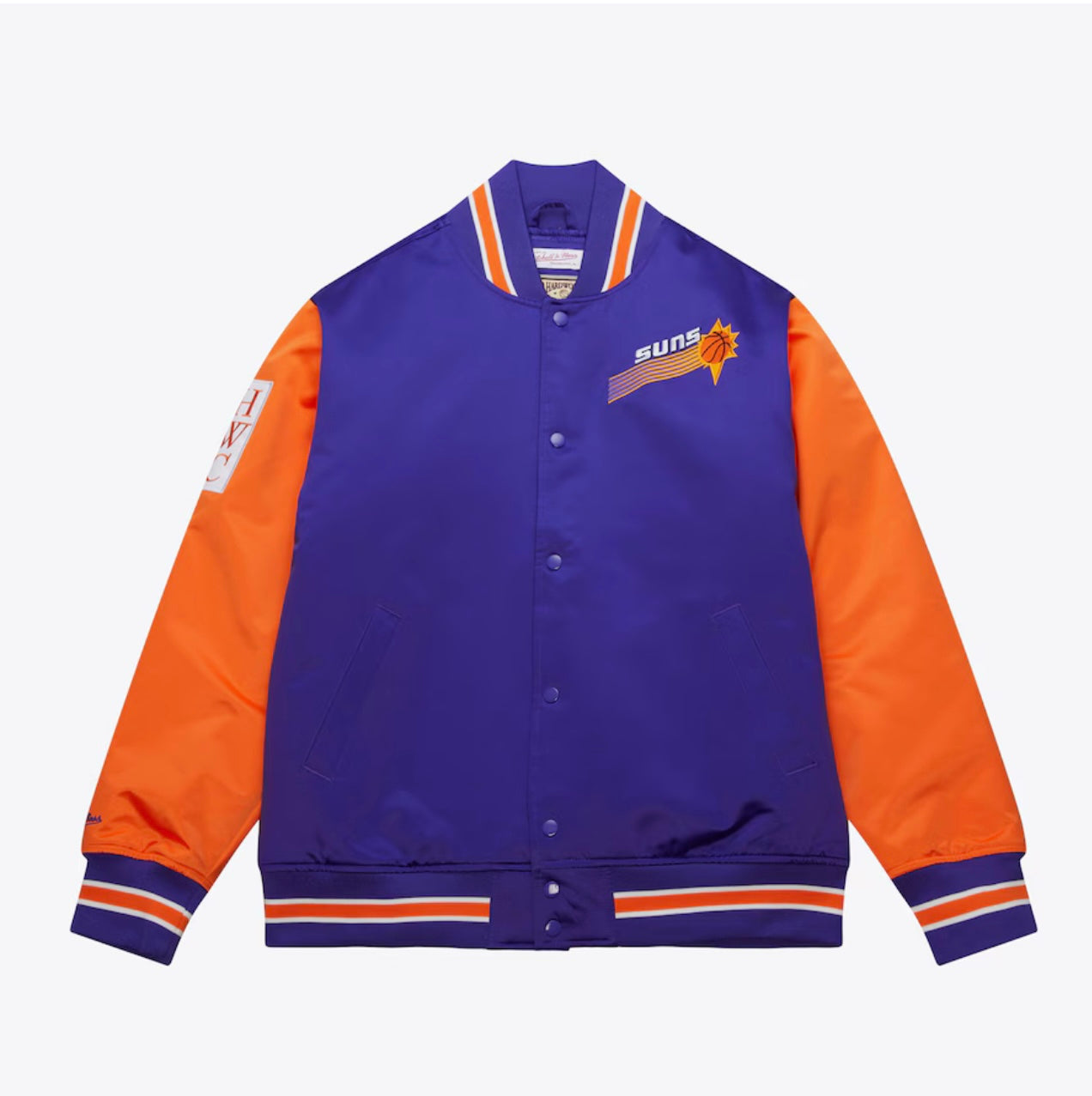 Men's Purple Phoenix Suns Primetime Vintage Satin Full-Snap Jacket