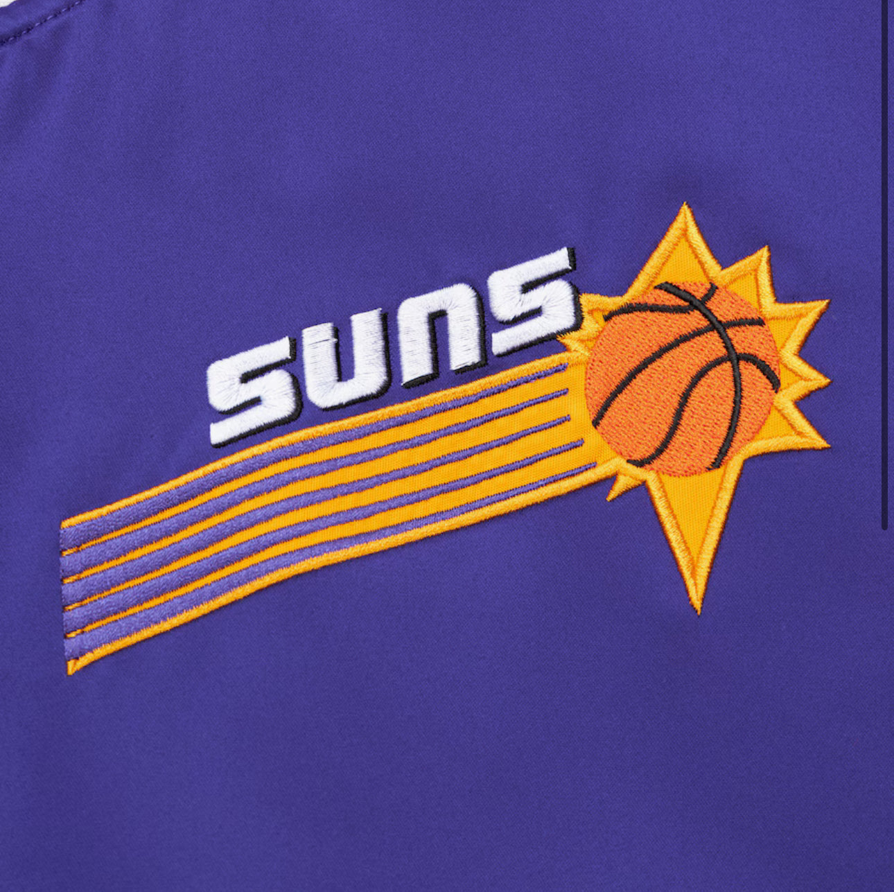 Men's Purple Phoenix Suns Primetime Vintage Satin Full-Snap Jacket