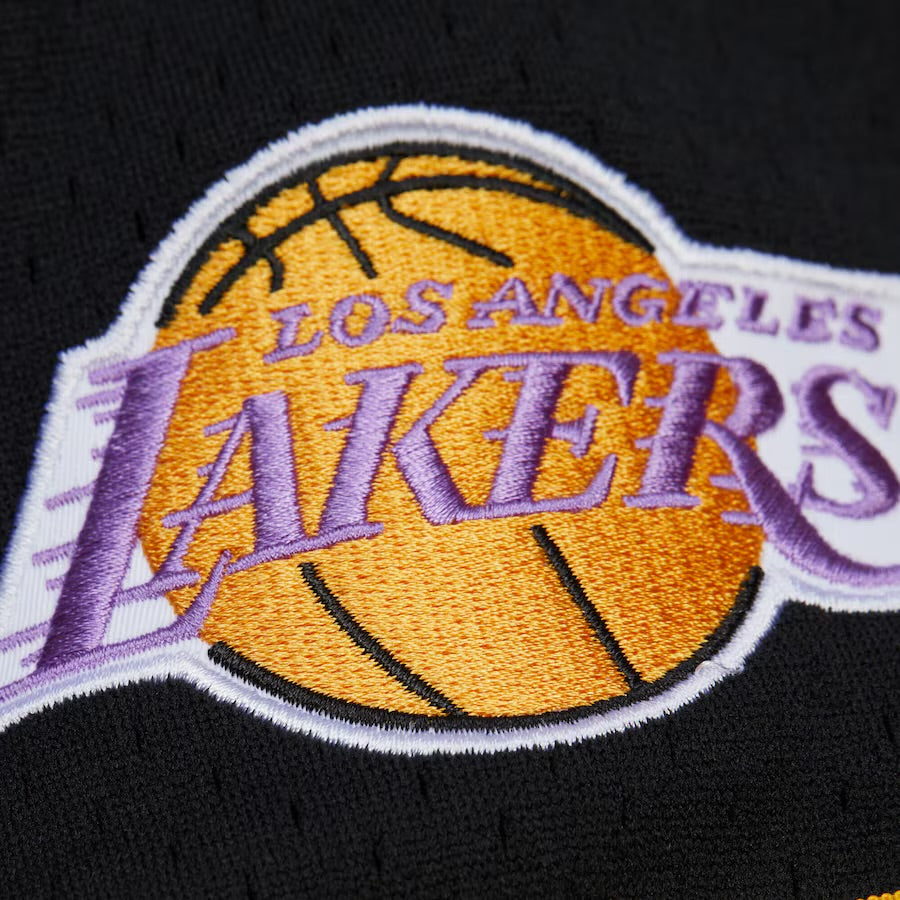 Men's Black Los Angeles Lakers On The Clock Full-Button Fashion Jersey