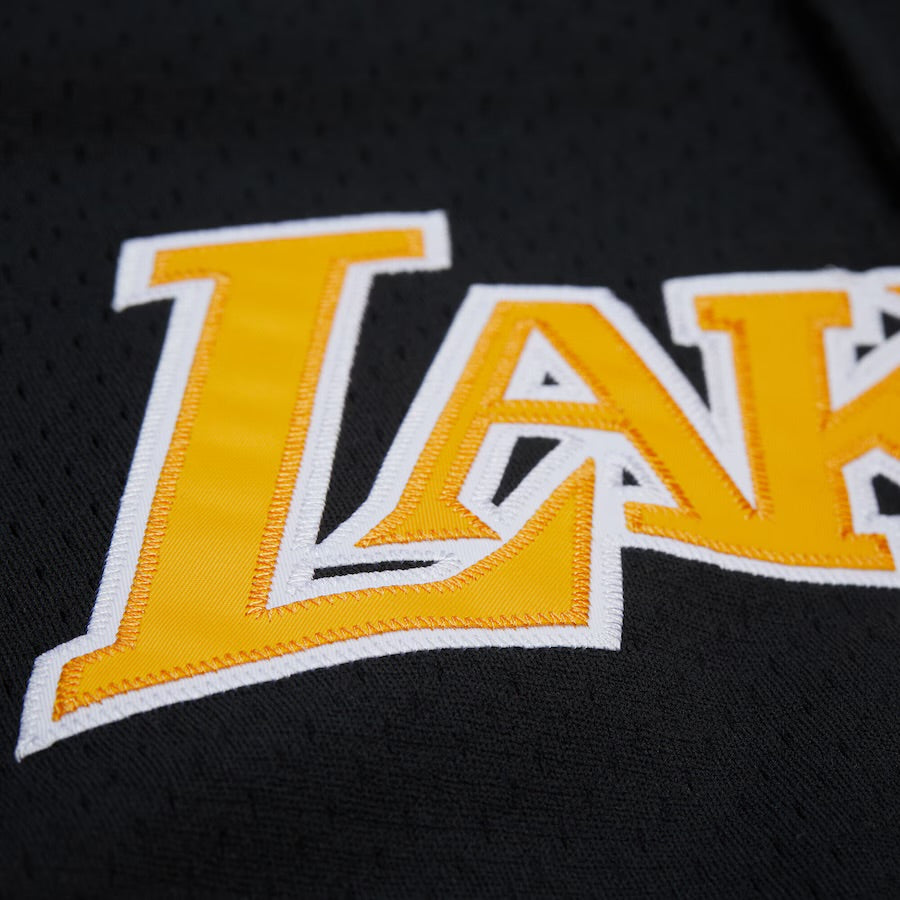Men's Black Los Angeles Lakers On The Clock Full-Button Fashion Jersey