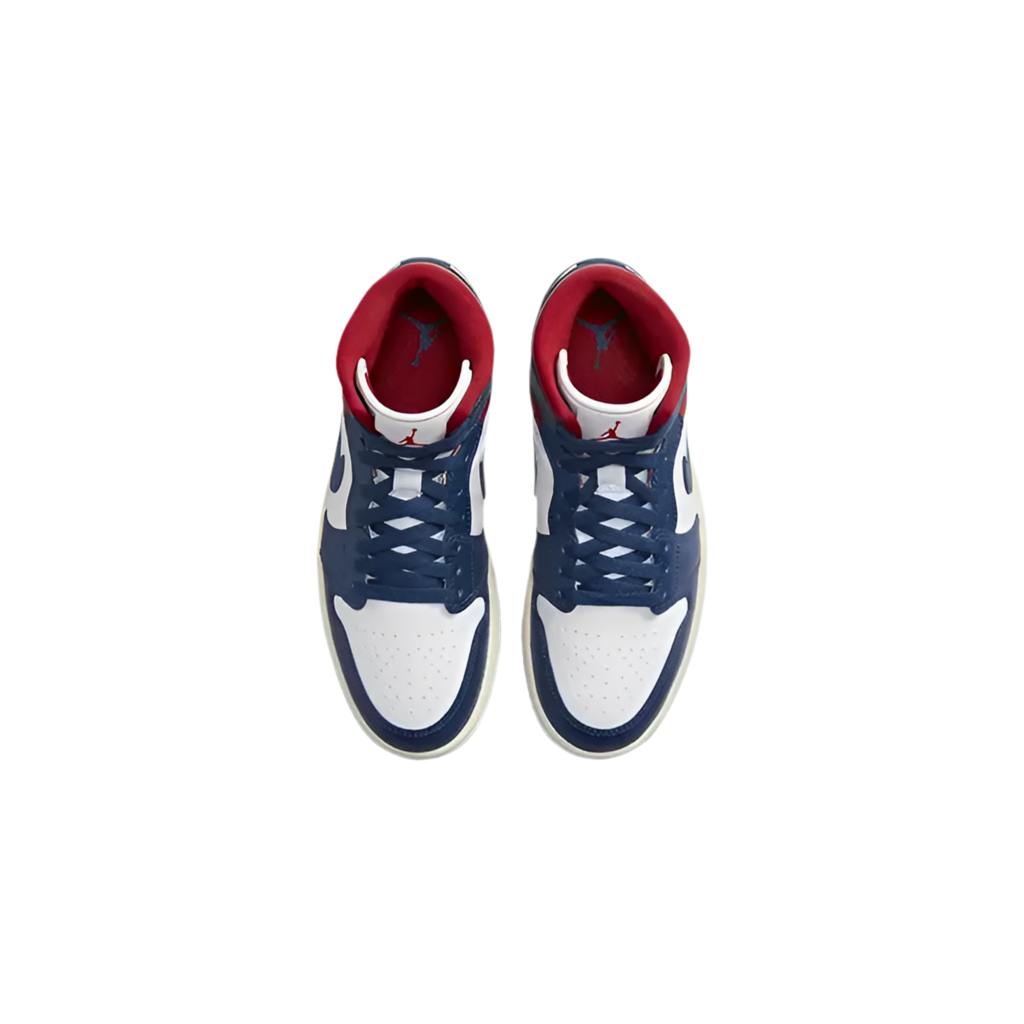 Jordan 1 Mid White French Blue Red