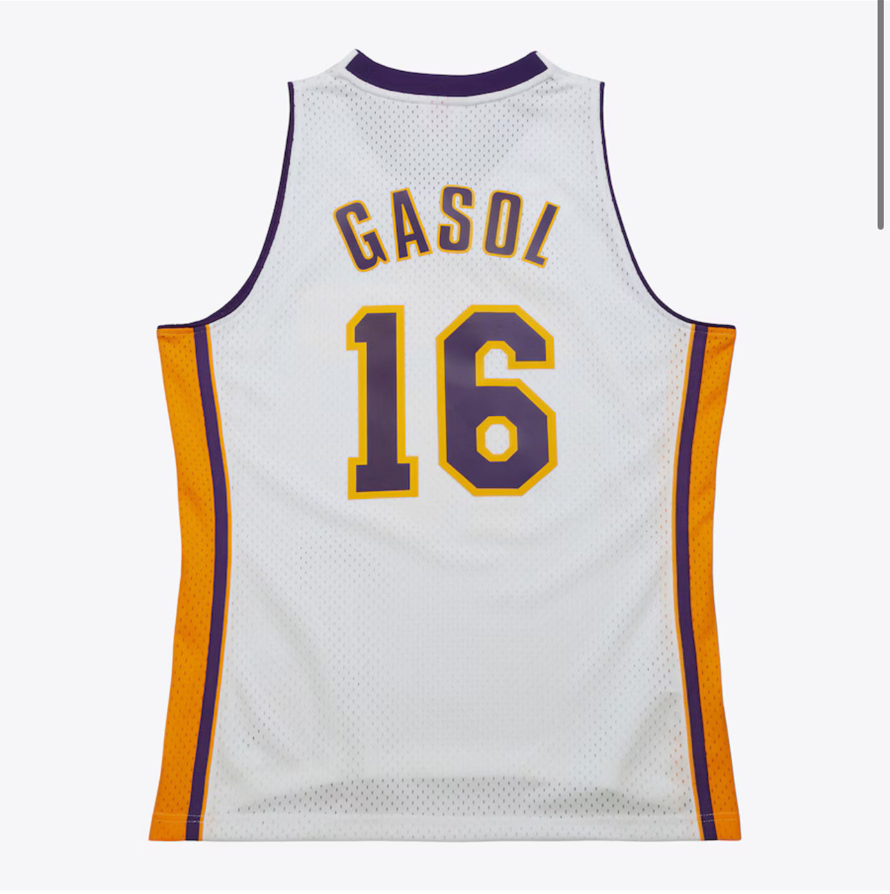 Men's Pau Gasol White Los Angeles Lakers 2008/09 Hardwood Classics Noche Latina Swingman Jersey