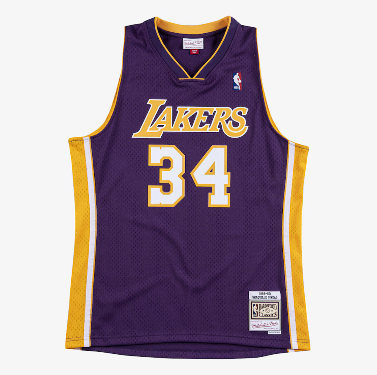 Men's Shaquille O'Neal Purple Los Angeles Lakers 1999/00 Hardwood Classics Swingman Player Jersey