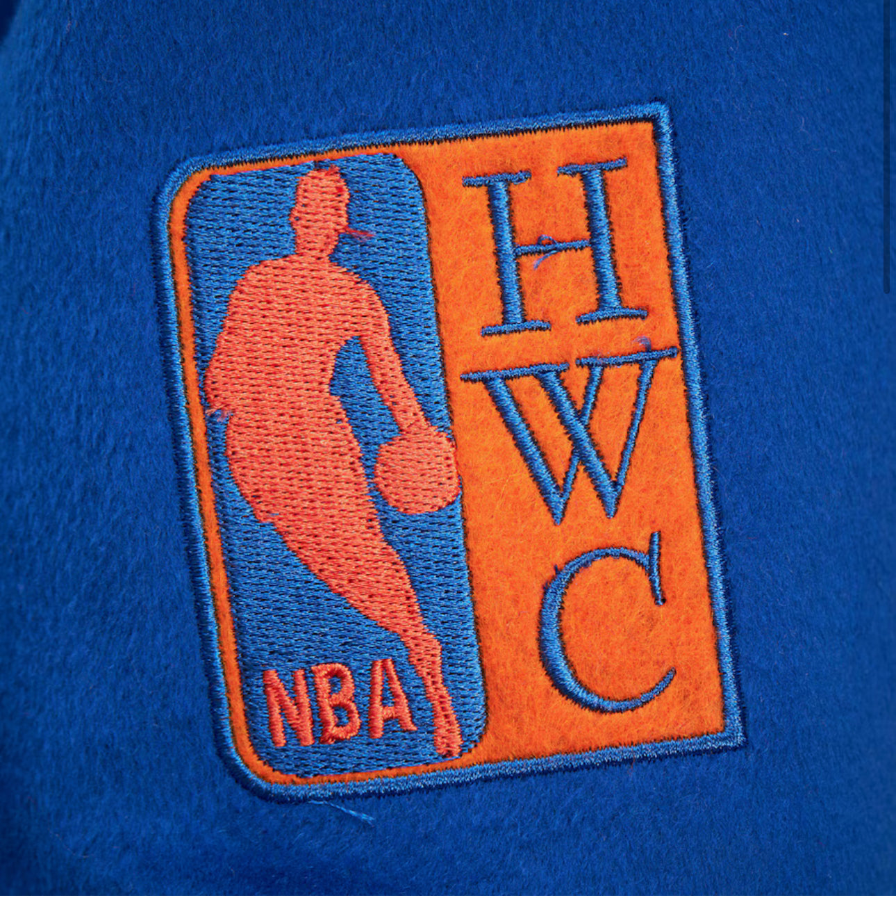Men's Blue New York Knicks Team History Vintage Logo Full-Snap Varsity Jacket