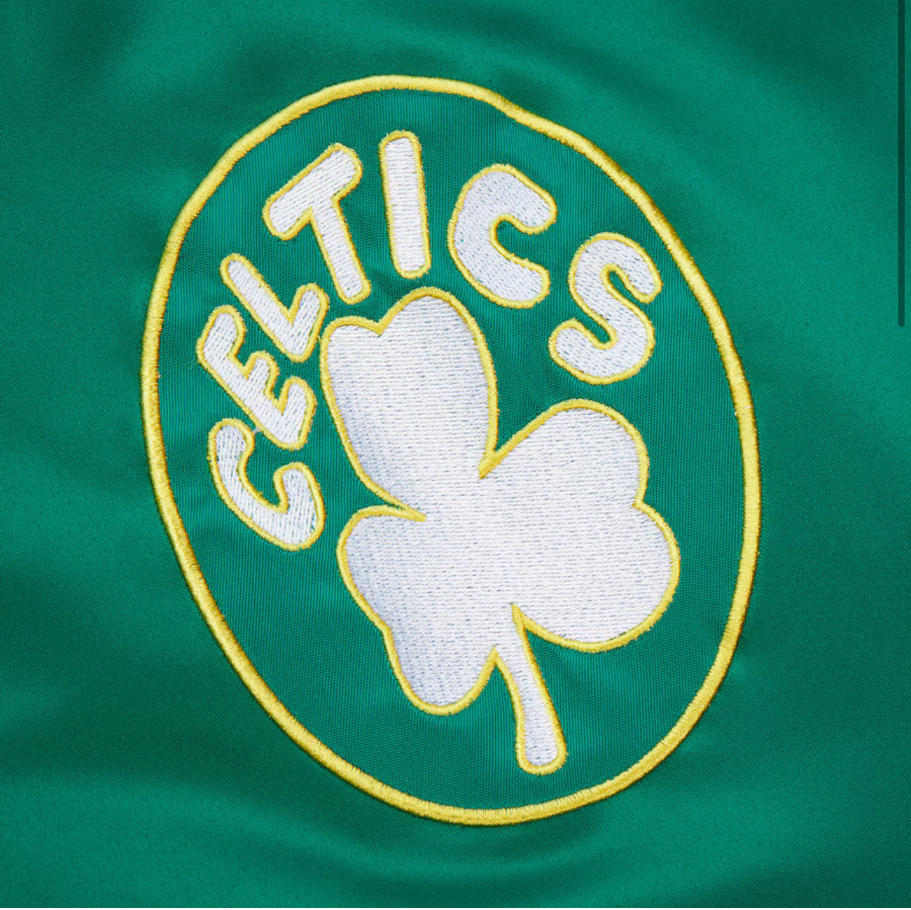 Men's Kelly Green Boston Celtics Primetime Vintage Satin Full-Snap Jacket