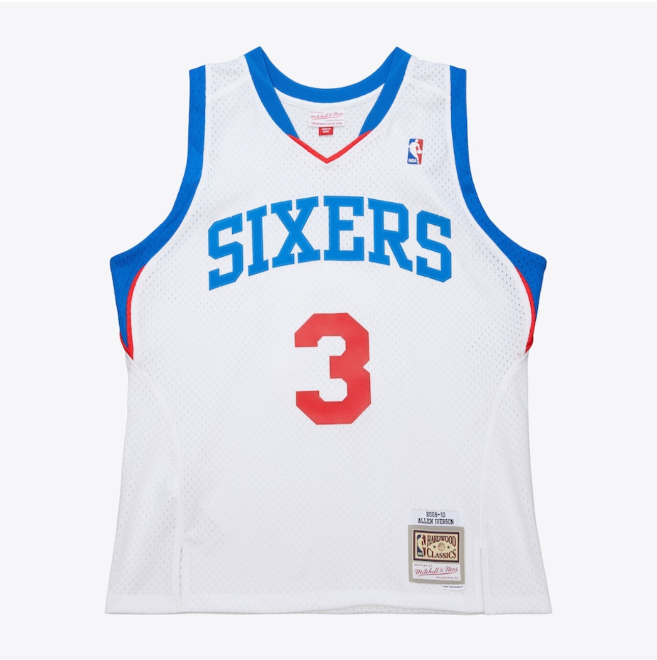 Men's Allen Iverson White Philadelphia 76ers 2009/10 Swingman Jersey
