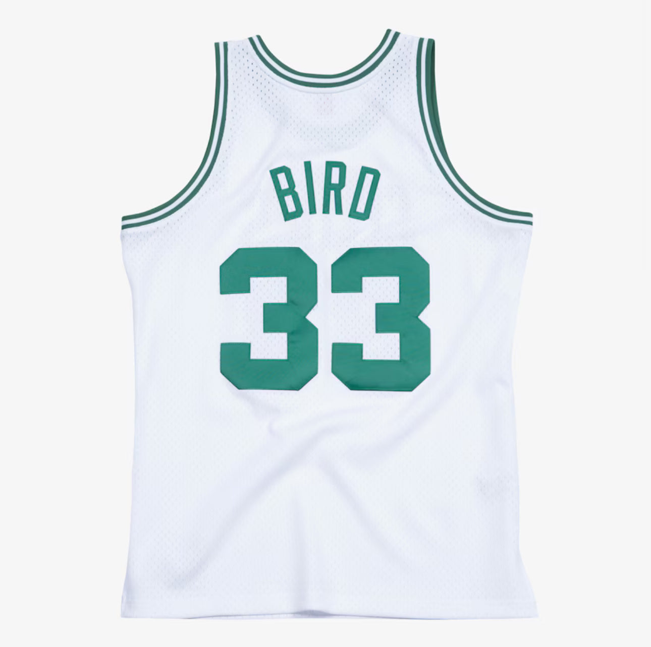 Men's Larry Bird White Boston Celtics 1985/86 Hardwood Classics Swingman Player Jersey