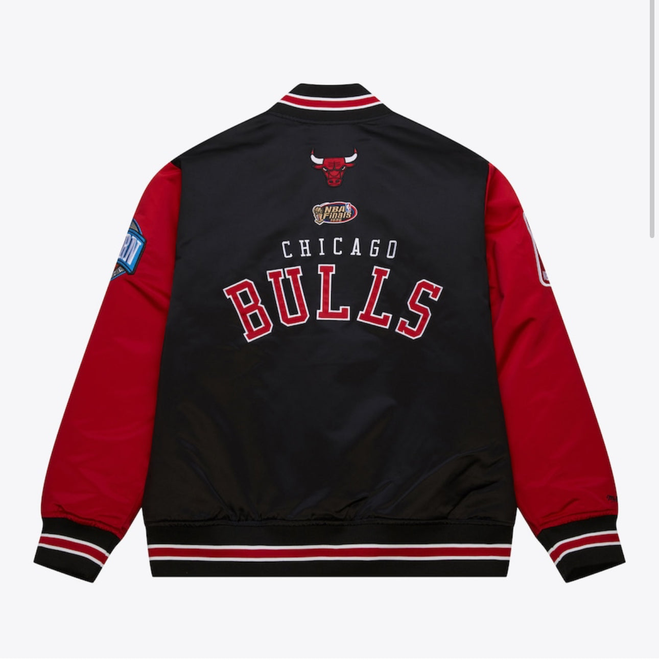 Men's Black Chicago Bulls Primetime Vintage Satin Full-Snap Jacket
