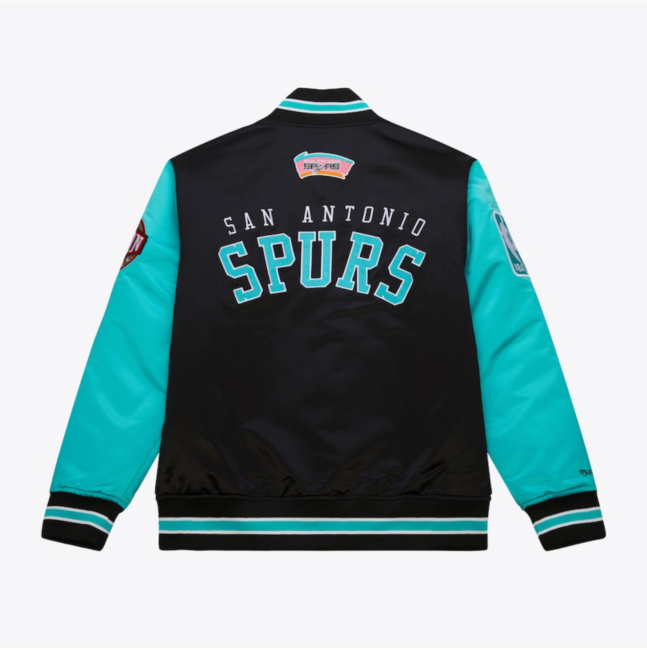 Men's Black San Antonio Spurs Primetime Vintage Satin Full-Snap Jacket