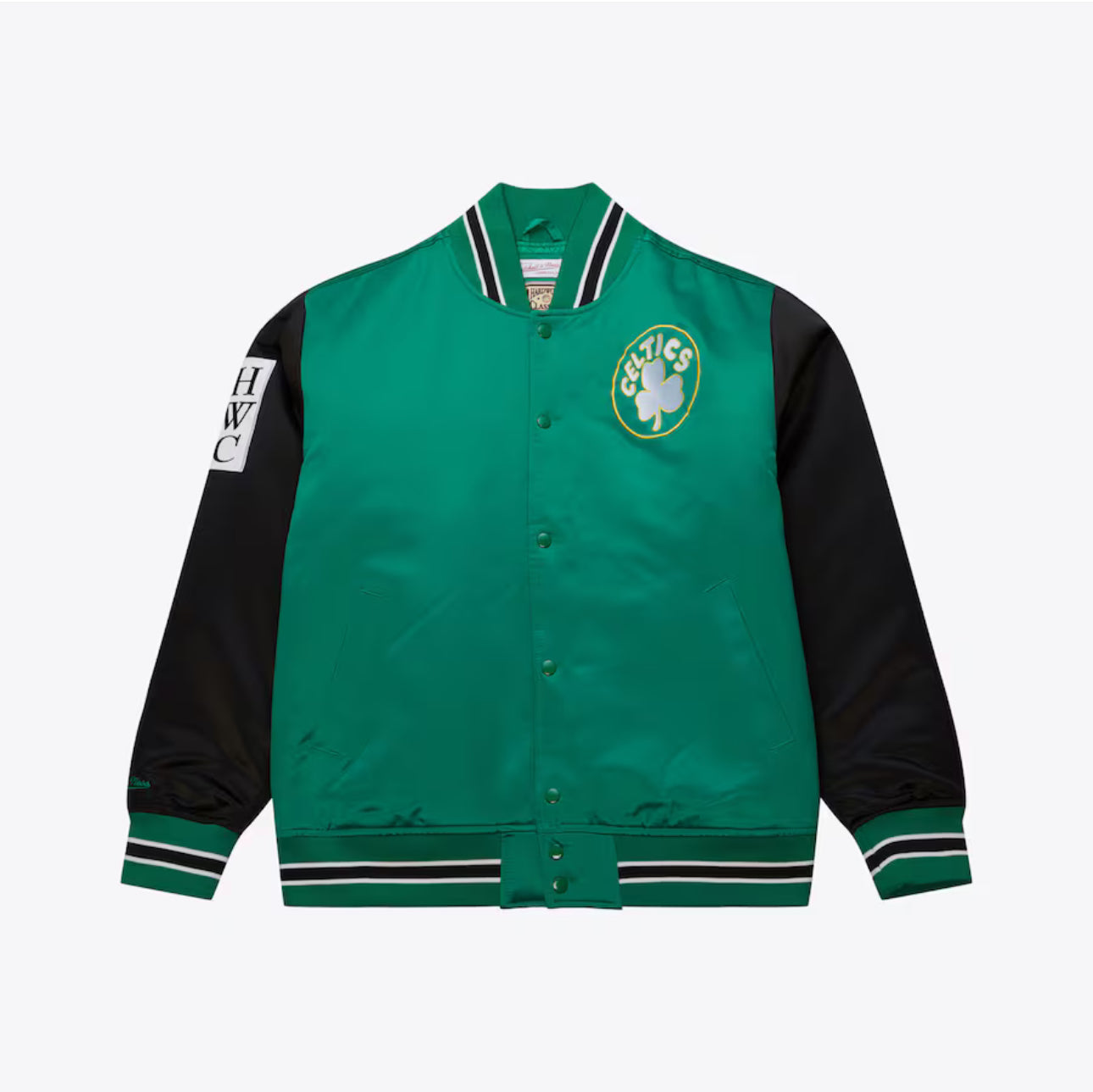 Men's Kelly Green Boston Celtics Primetime Vintage Satin Full-Snap Jacket