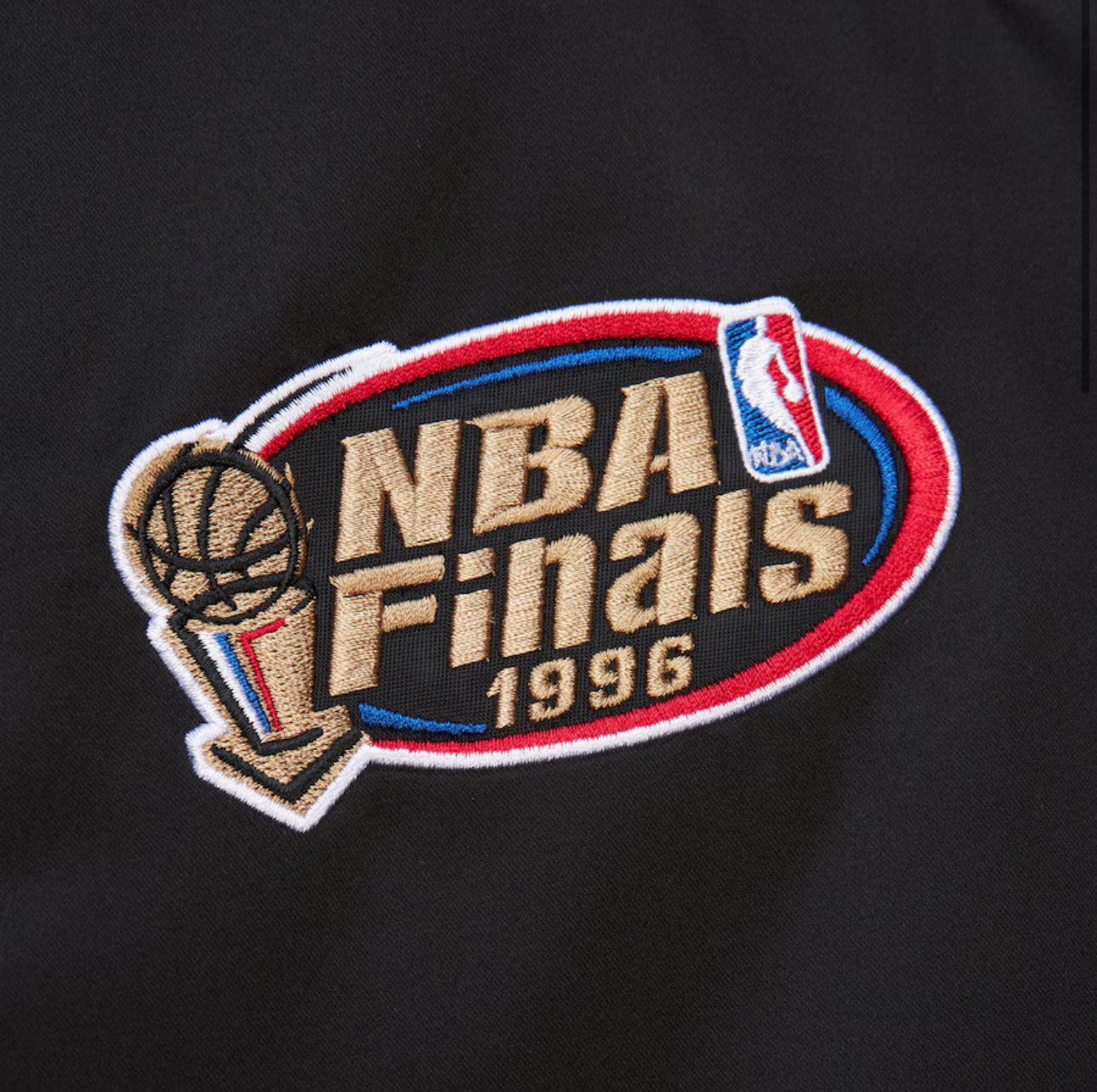 Men's Black Chicago Bulls Primetime Vintage Satin Full-Snap Jacket