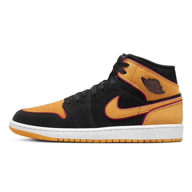 Jordan 1 Mid Fat Tongues Black Orange