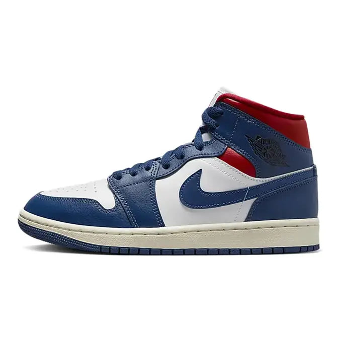 Jordan 1 Mid White French Blue Red
