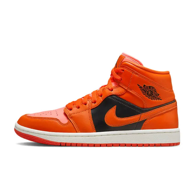 Jordan 1 Mid Orange Black