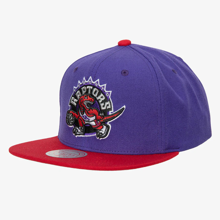 Men's Purple/Red Toronto Raptors Hardwood Classics Team 2-Tone 2.0 Snapback Hat
