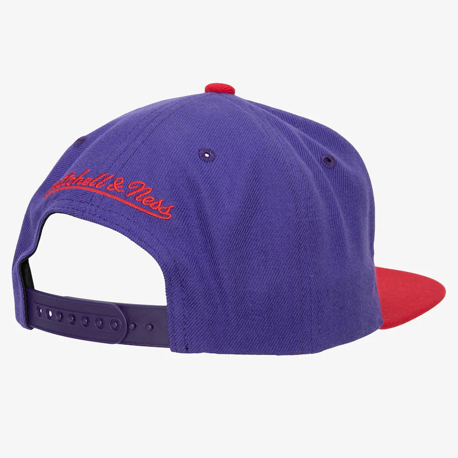Men's Purple/Red Toronto Raptors Hardwood Classics Team 2-Tone 2.0 Snapback Hat