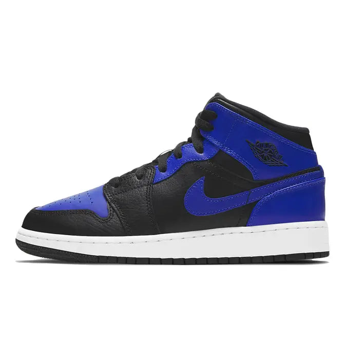 Jordan 1 Mid Hyper Royal Tumbled Leather
