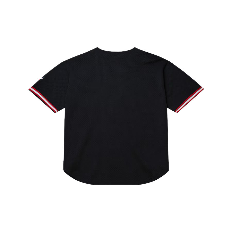 Men's Black Chicago Bulls On The Clock Full-Button Fashion Jersey