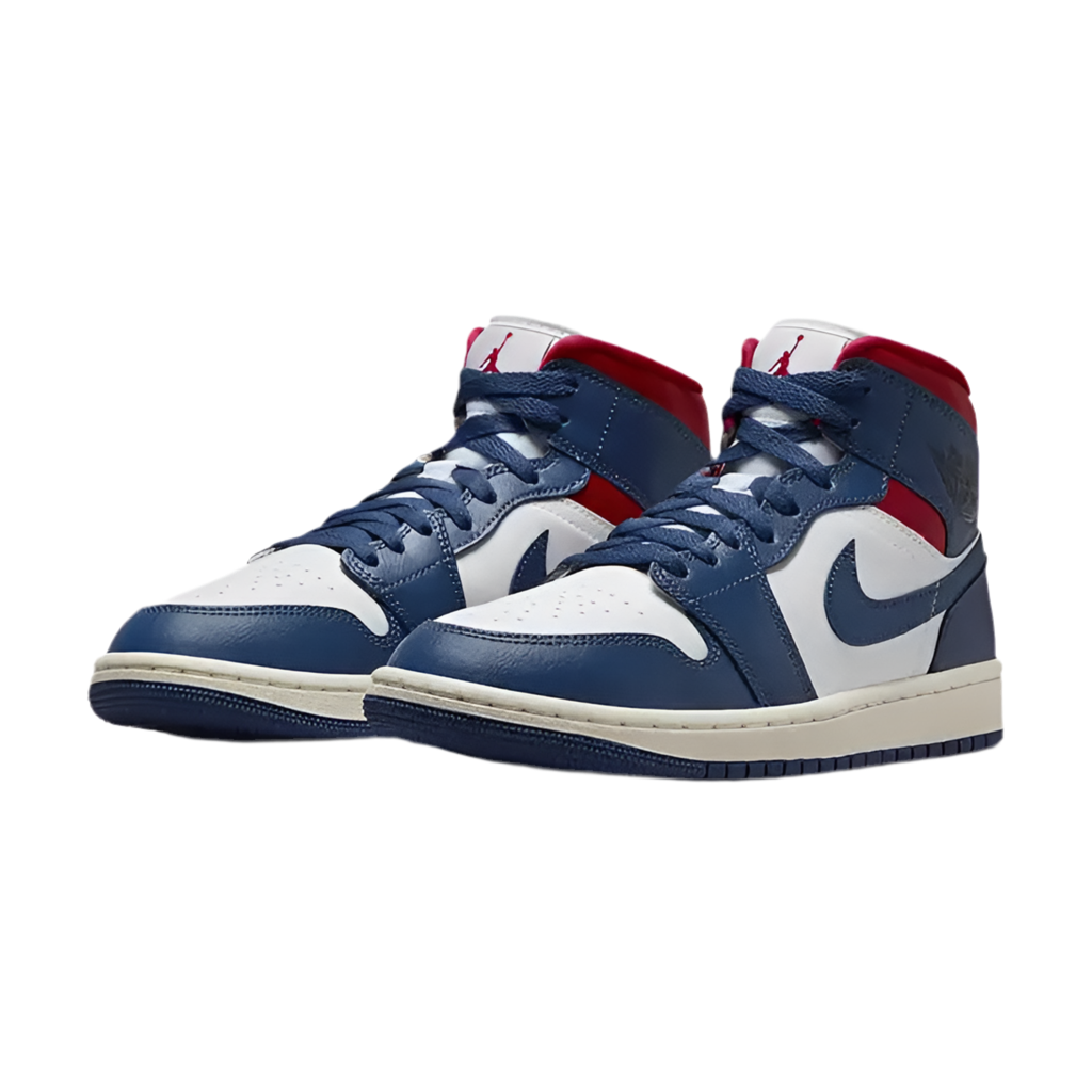 Jordan 1 Mid White French Blue Red