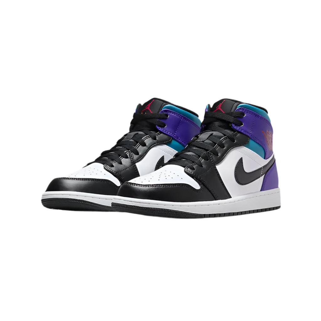 Jordan 1 Mid Teal Purple 