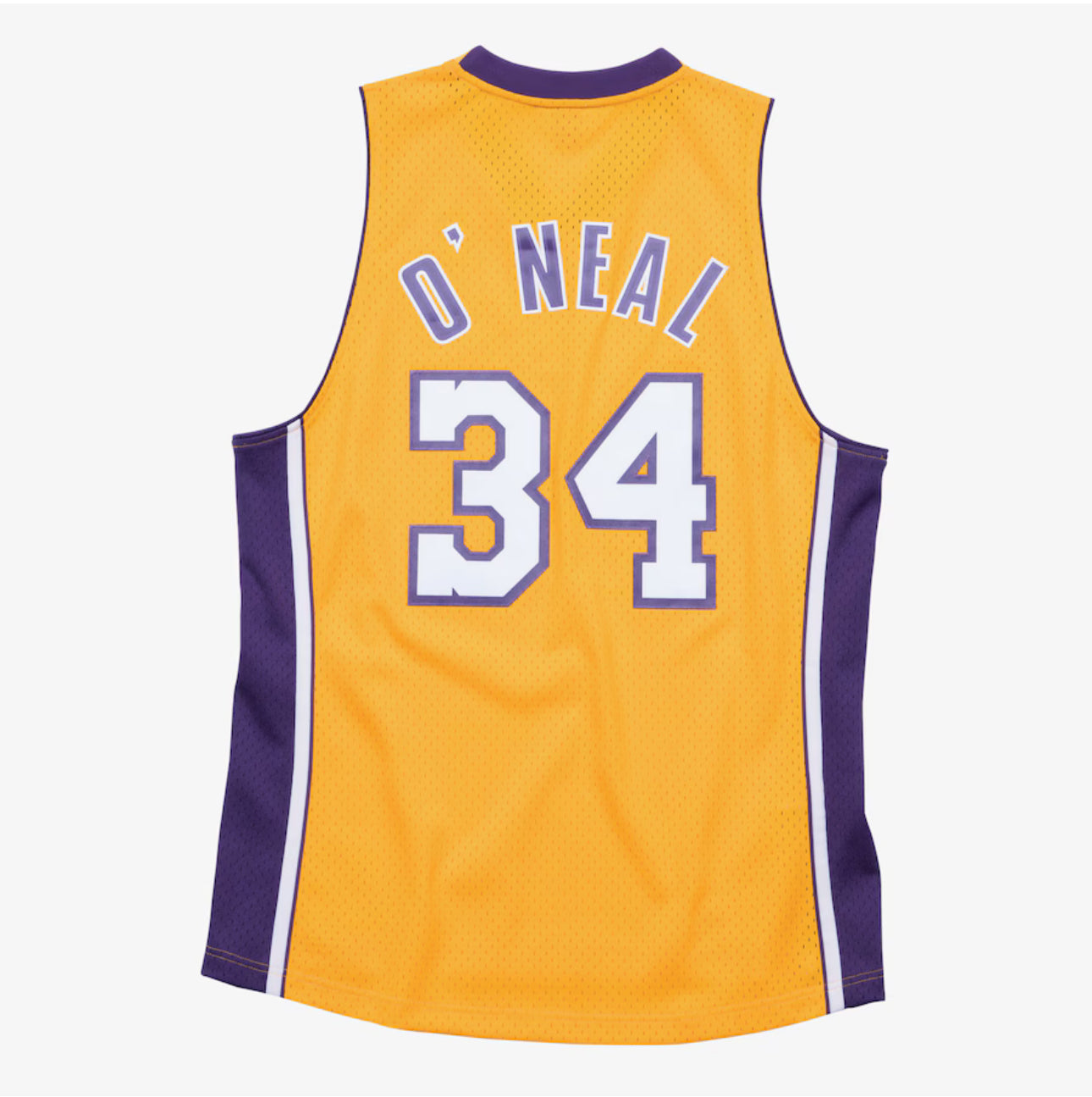 Men's Shaquille O'Neal Gold Los Angeles Lakers 1999/00 Hardwood Classics Swingman Player Jersey
