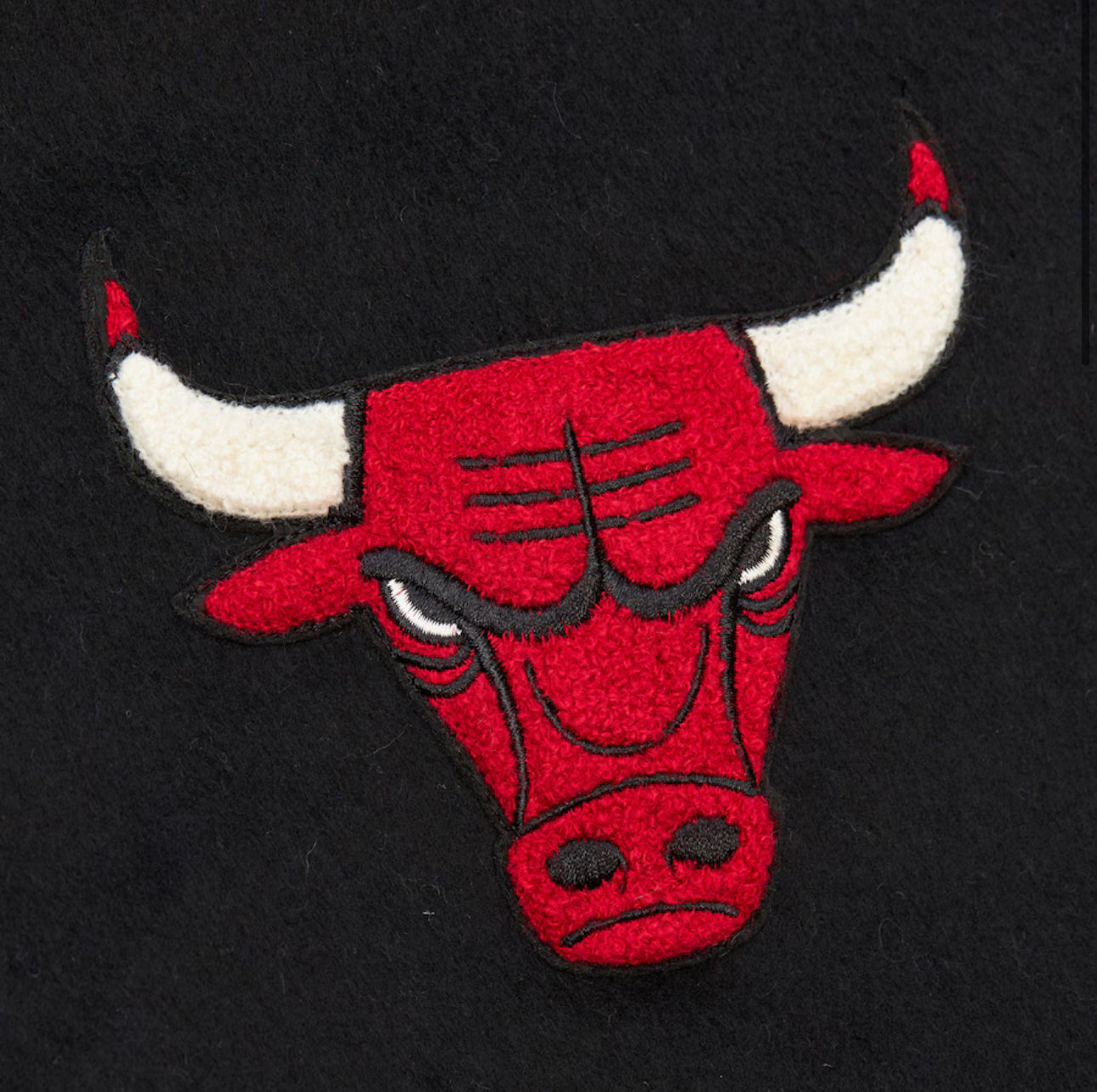 Men's Black Chicago Bulls Team History Vintage Logo Full-Snap Varsity Jacket