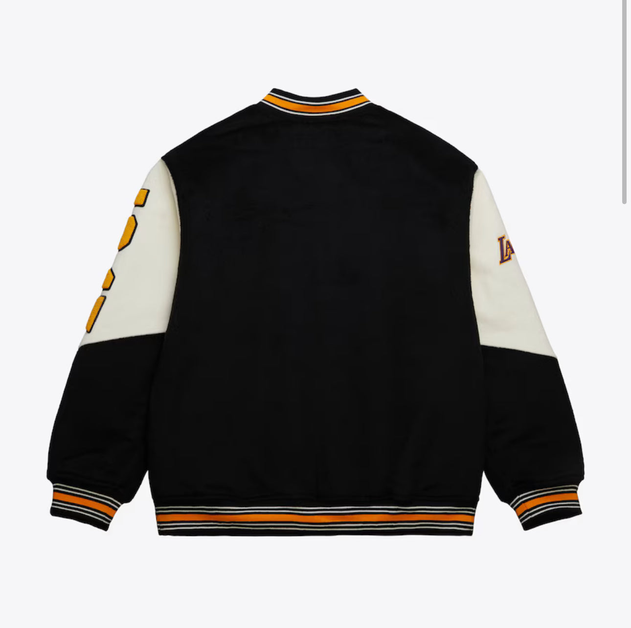 Men's Black Los Angeles Lakers Team History Vintage Logo Full-Snap Varsity Jacket