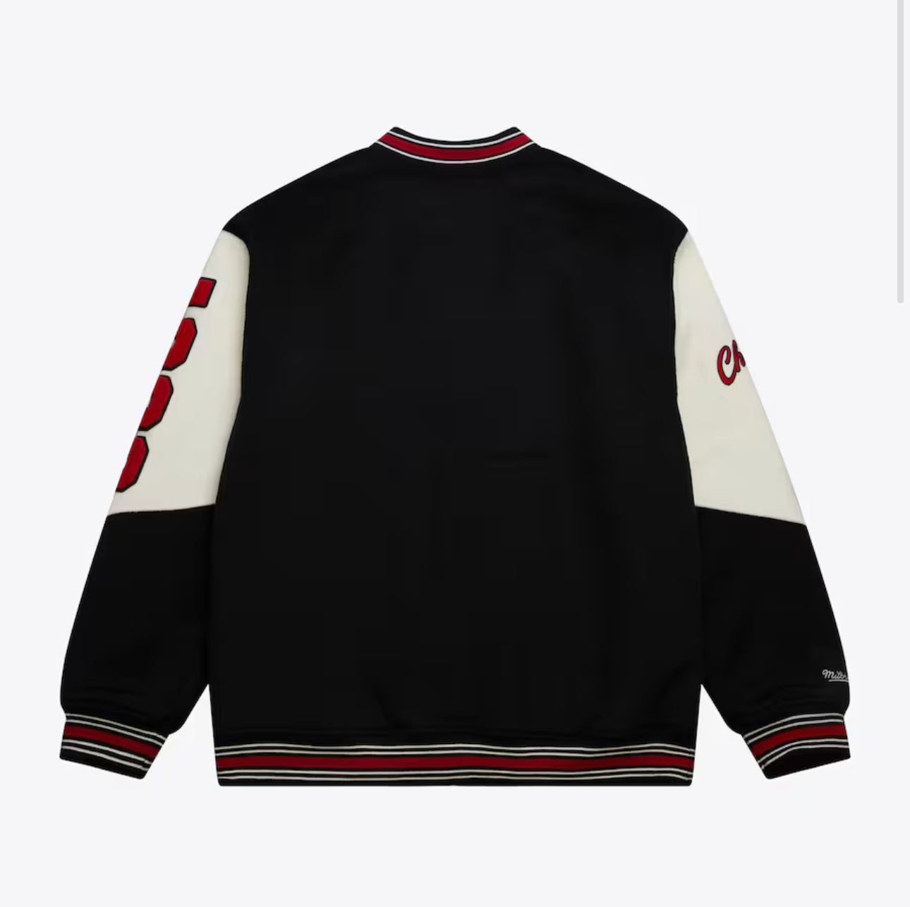 Men's Black Chicago Bulls Team History Vintage Logo Full-Snap Varsity Jacket