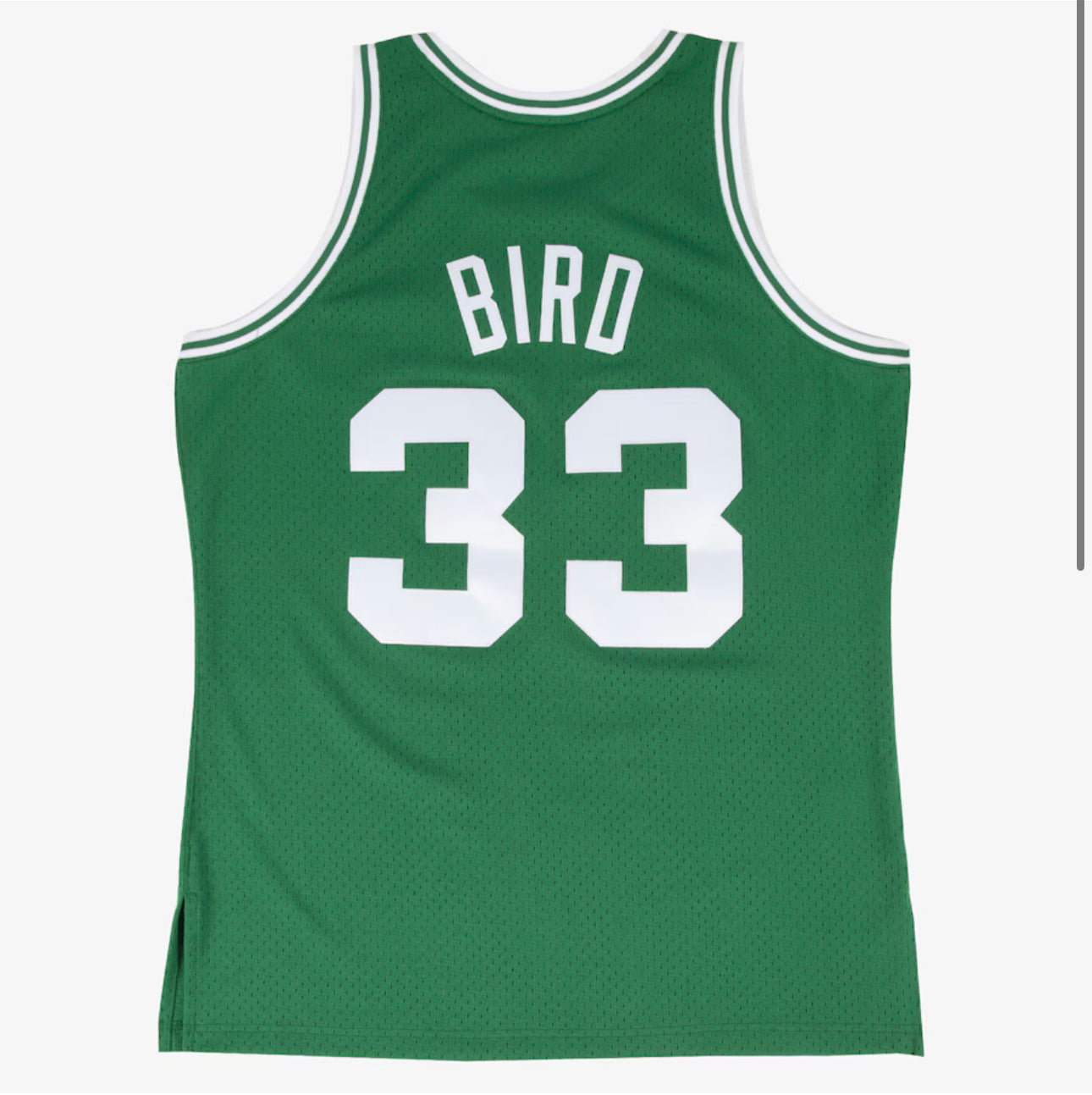 Men's Larry Bird Kelly Green Boston Celtics 1985/86 Hardwood Classics Swingman Player Jersey