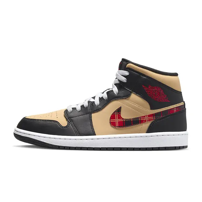 Jordan 1 Mid Tartan Swoosh