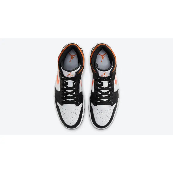 Jordan 1 Mid Zig Zag White Team Orange 