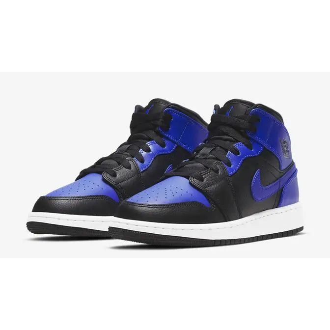 Jordan 1 Mid Hyper Royal Tumbled Leather