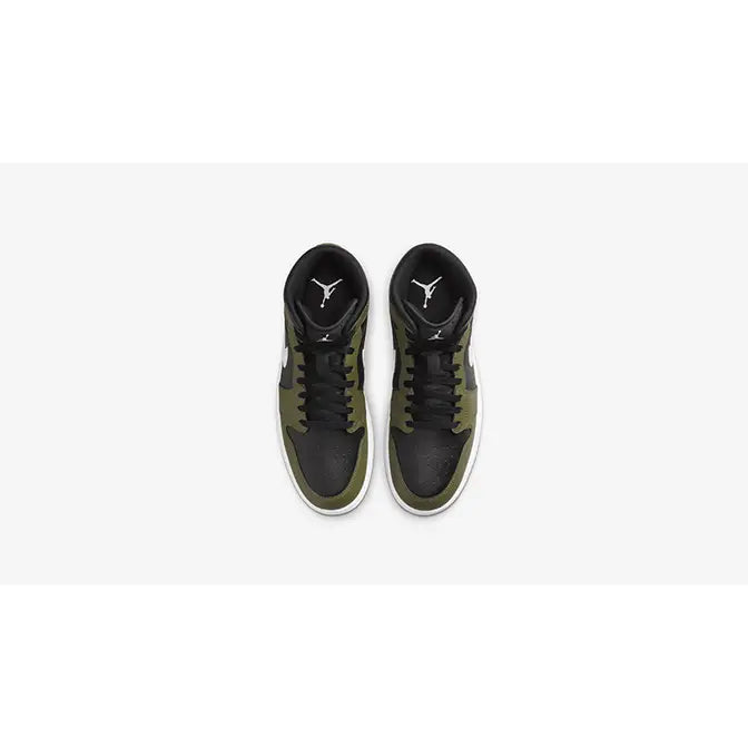 Jordan 1 Mid Black White Olive (GS)