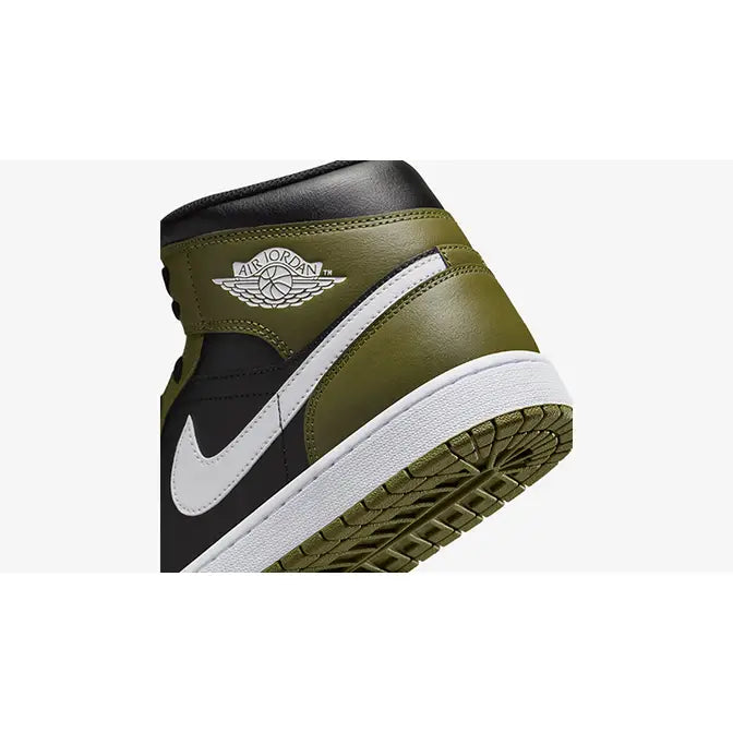 Jordan 1 Mid Black White Olive (GS)