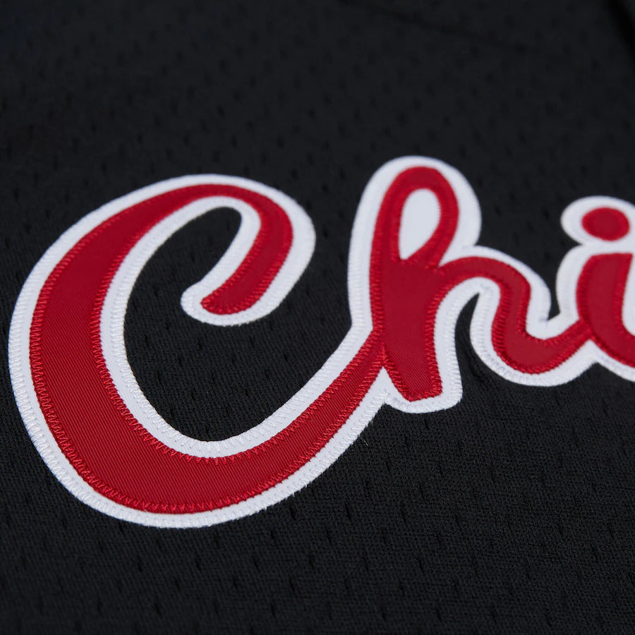 Men's Black Chicago Bulls On The Clock Full-Button Fashion Jersey