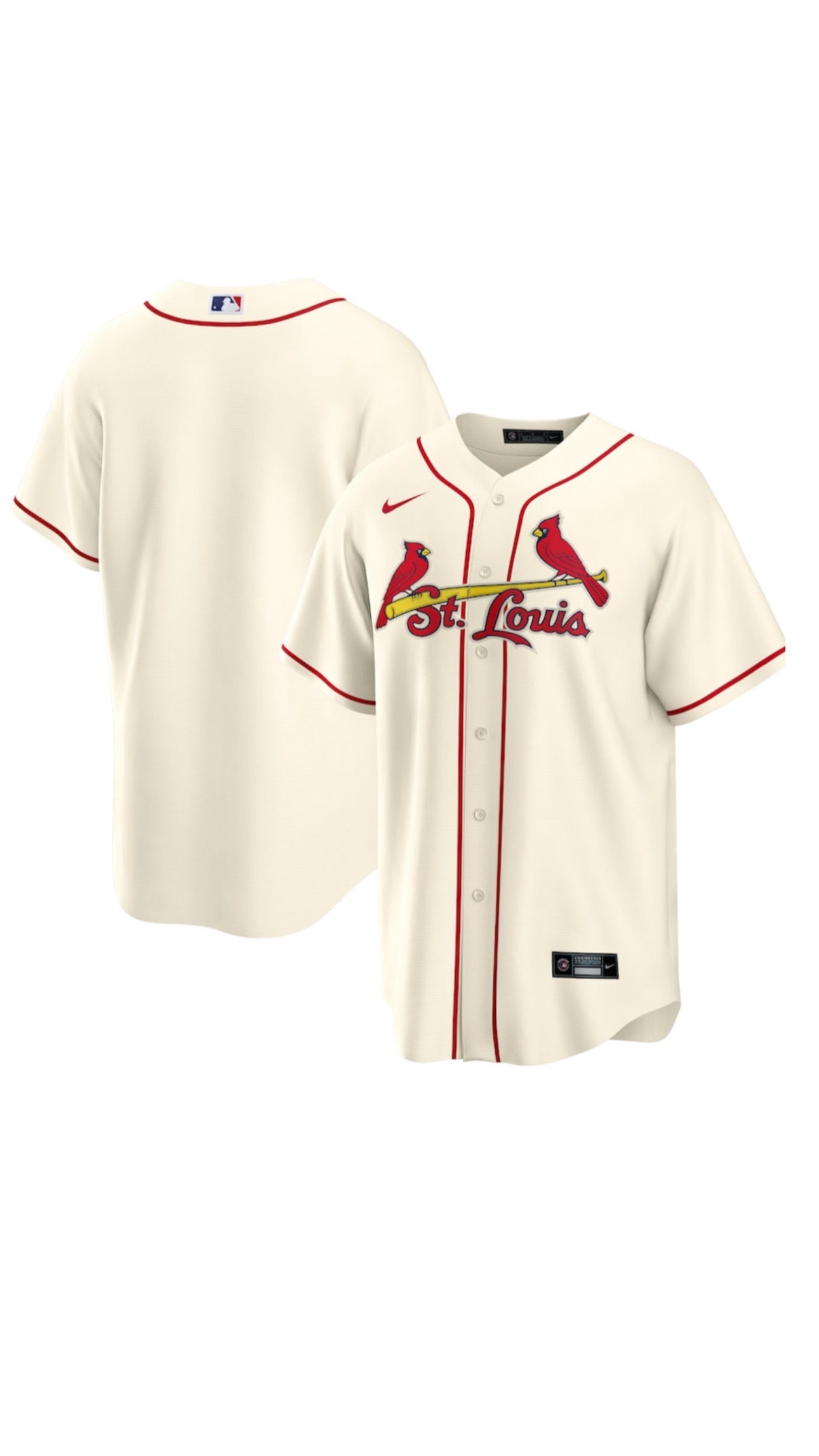 Men's Nike Cream St. Louis Cardinals Alternate Team Jersey
