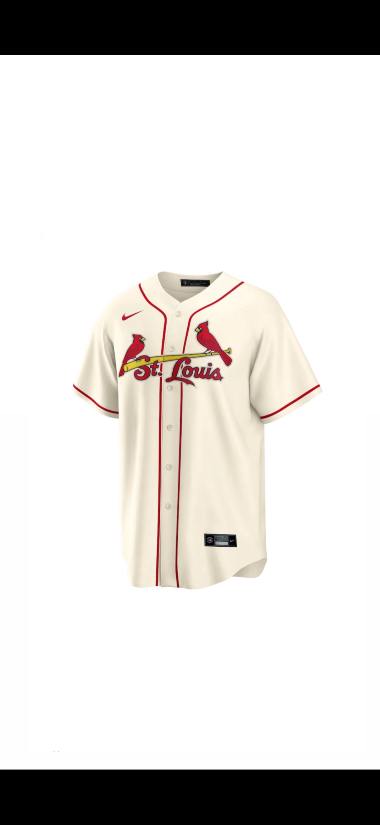 Men's Nike Cream St. Louis Cardinals Alternate Team Jersey